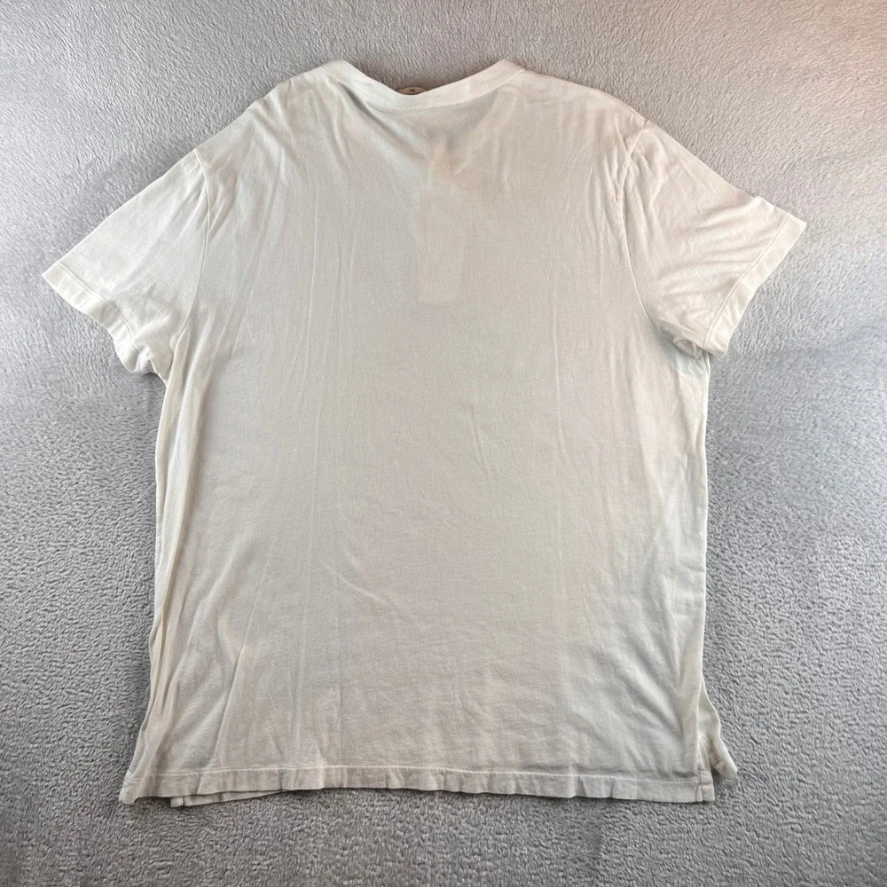 Polo Ralph Lauren Mens XXL White Cotton Short Sleeve Henley Shirt Pony Logo
